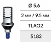 5182 Абатмент TLAO2 Omni Titanium Abutment Cuff H2.0 мм Alpha-Bio (д/дент.импл. и зуб.протез.)