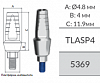 Абатмент прямой стандартный TLASP4 "Alpha-Bio"