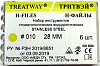 H-Files (Н-файлы) №10 28 мм (6шт) сталь TREATWAY (набор инстр. стомат. эндодонтич.)