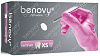 Перчатки Benovy XS 50 пар нитриловые нестерильные цвет розовый