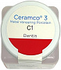 Дентин Ceramco3 по 1 унции C1 (28,4г)/Ceramico3 Dentine 1 oz для изготовления иск.зубов
